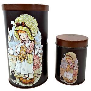 RARE Vintage Retro Sarah Kay Valentine Australia Made in England Tin Box Can